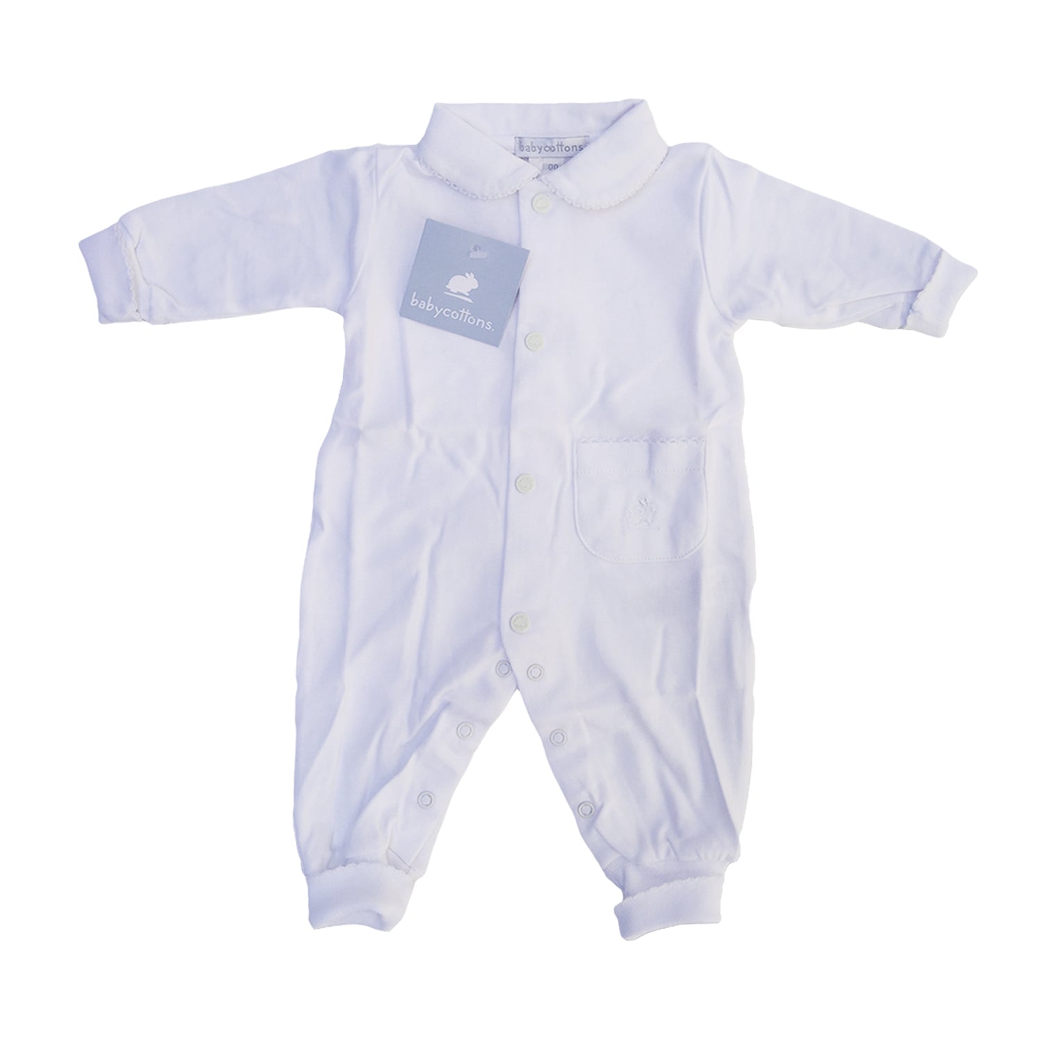Enterito Babycottons Basic C/BB S/Pie Blanco