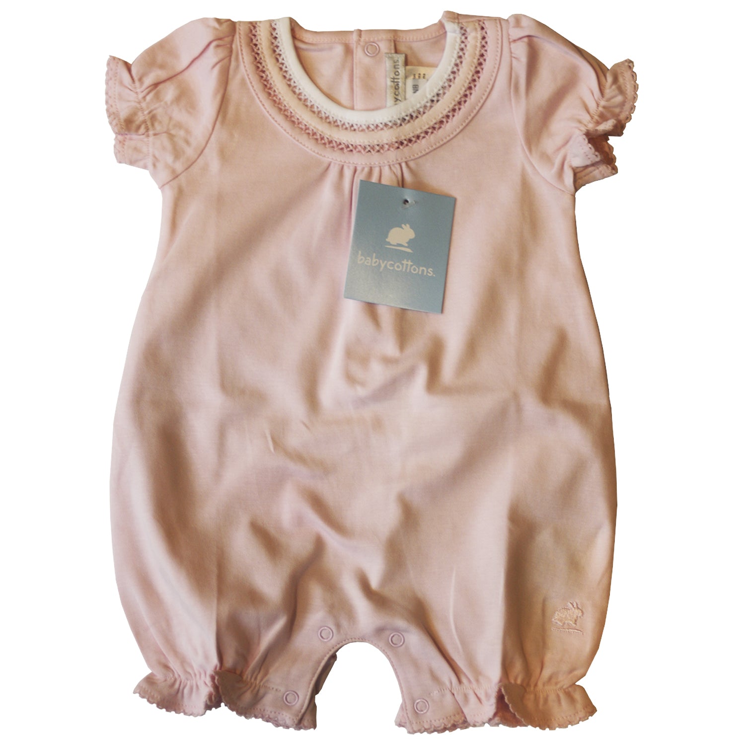 Enterito Babycottons Vainilla MC Rosa