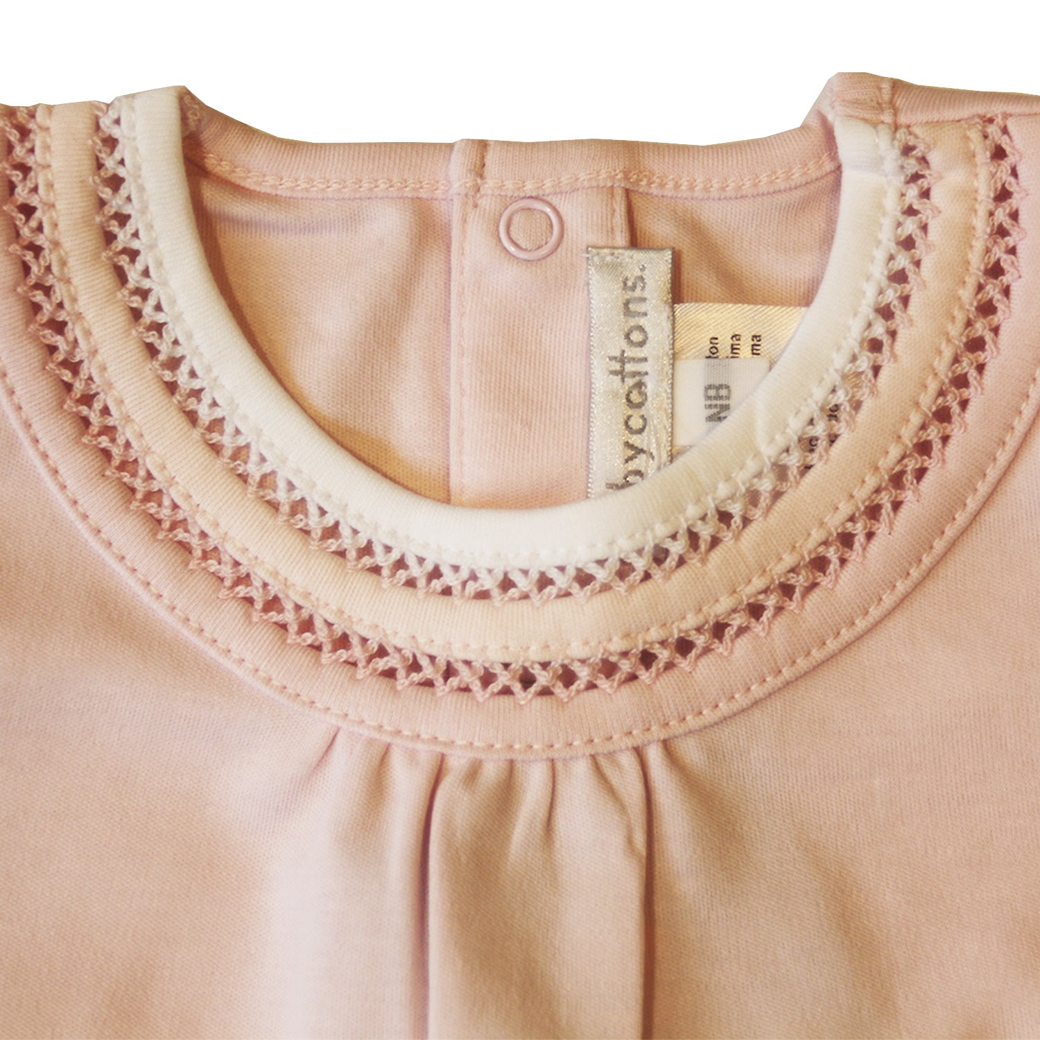 Enterito Babycottons Vainilla MC Rosa