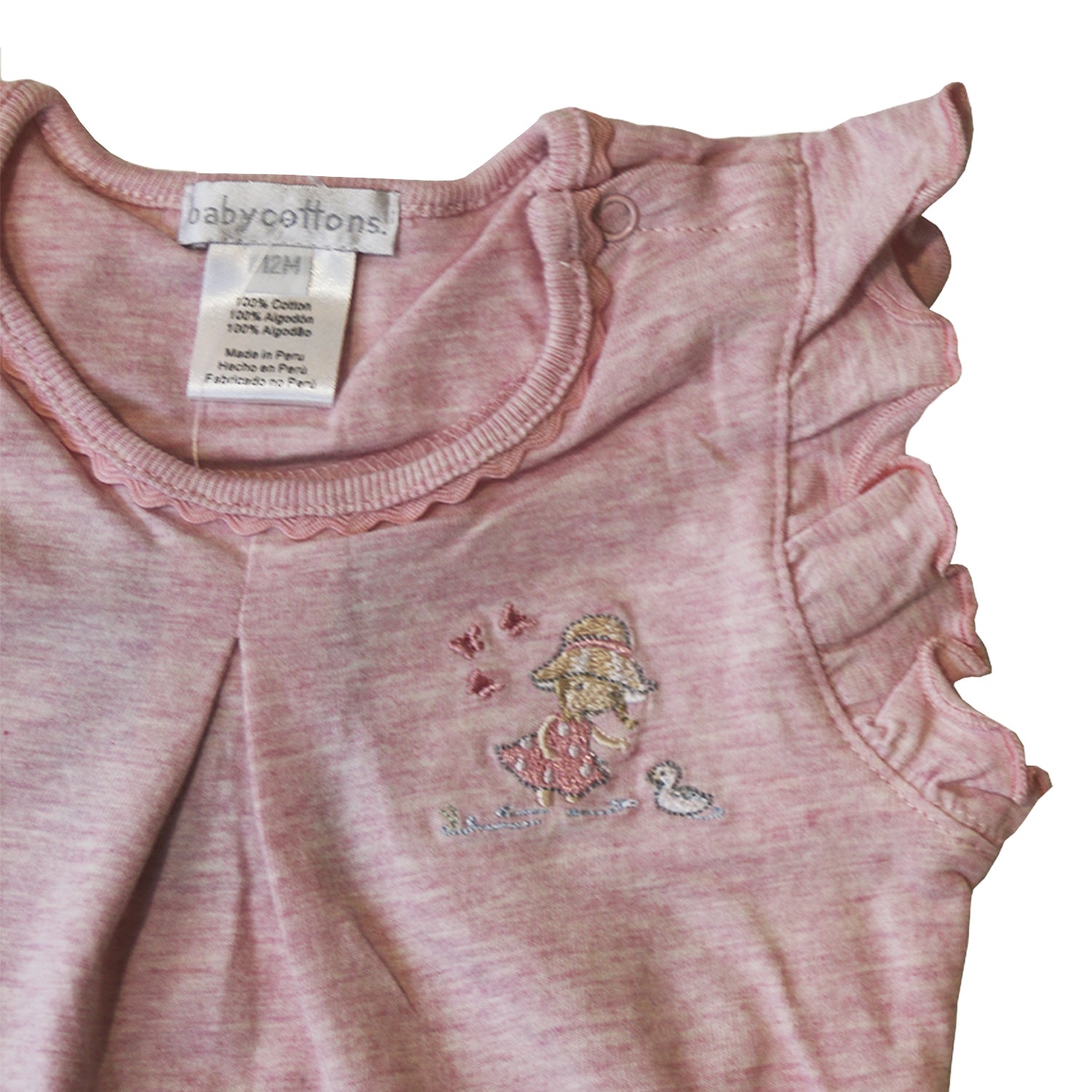 Bombacho Babycottons Bordado Rosa