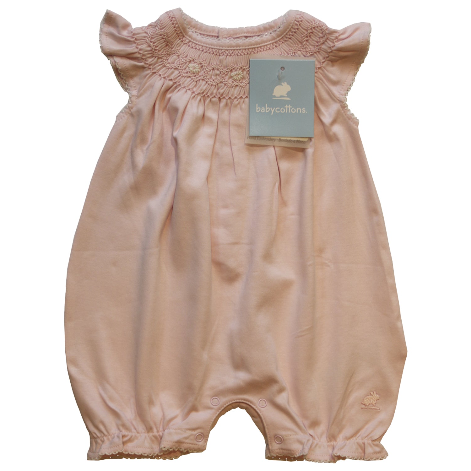 Enterito Babycottons Smock MC Rosa