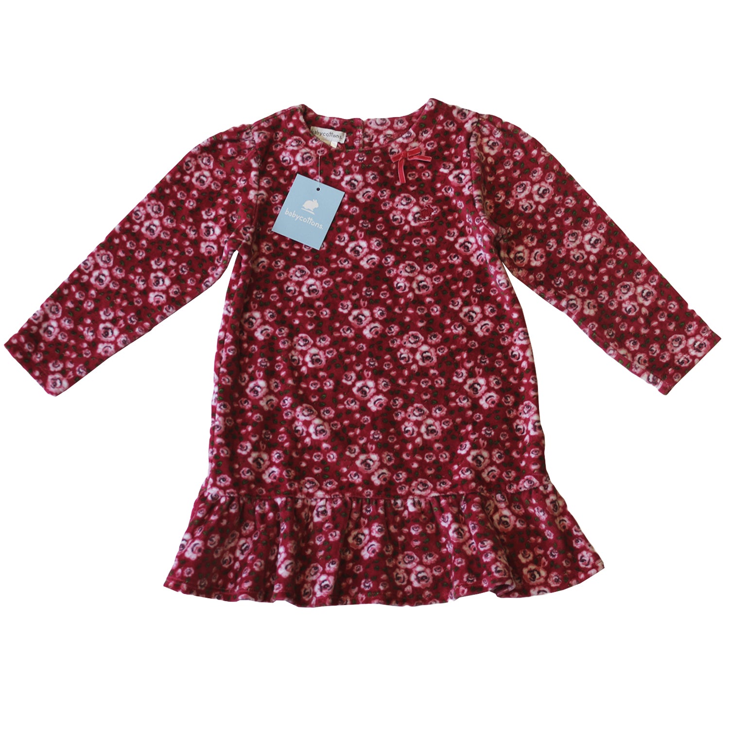 Vestido Babycottons Chantal Girl Plush Fresa