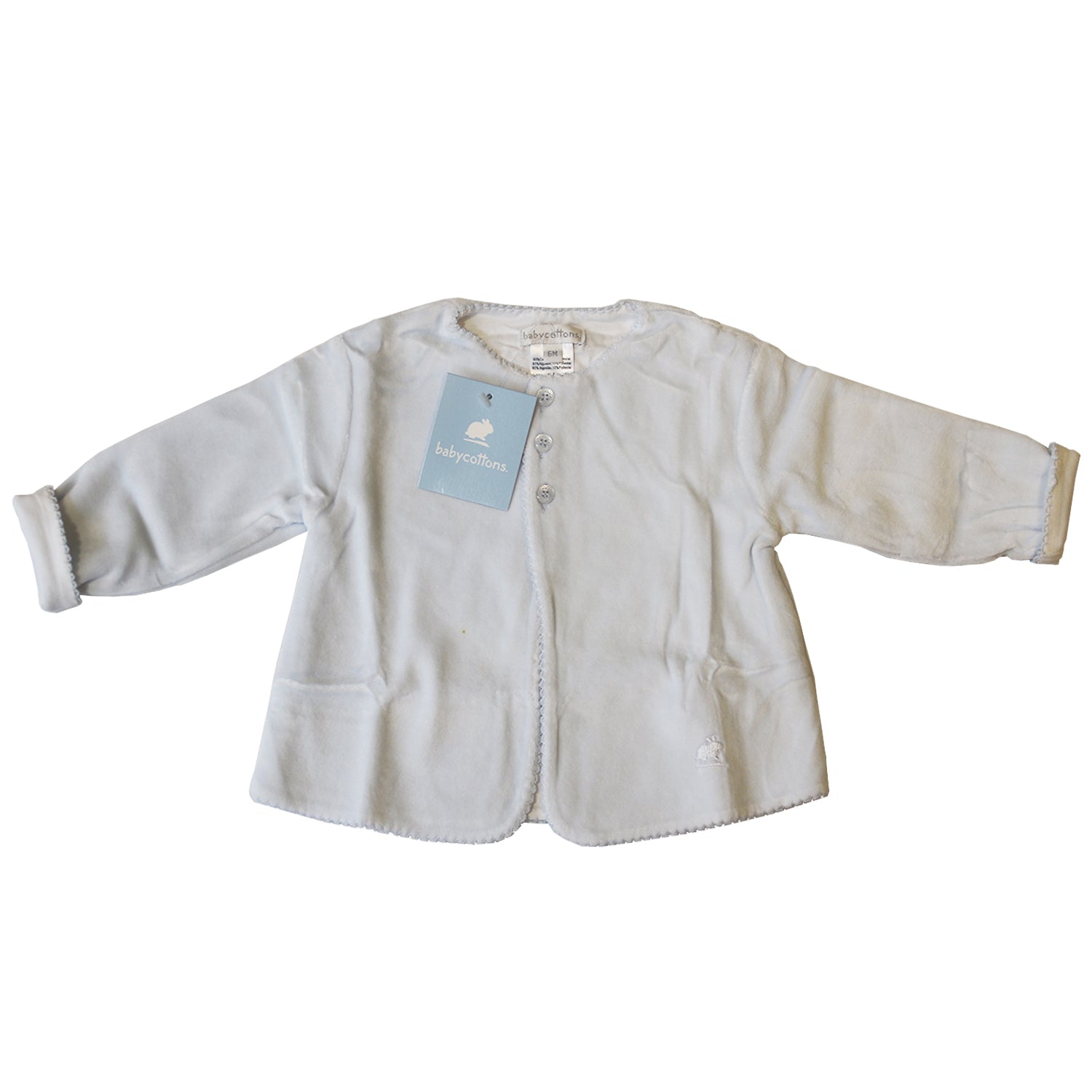 Cardigan Babycottons Plush Celeste