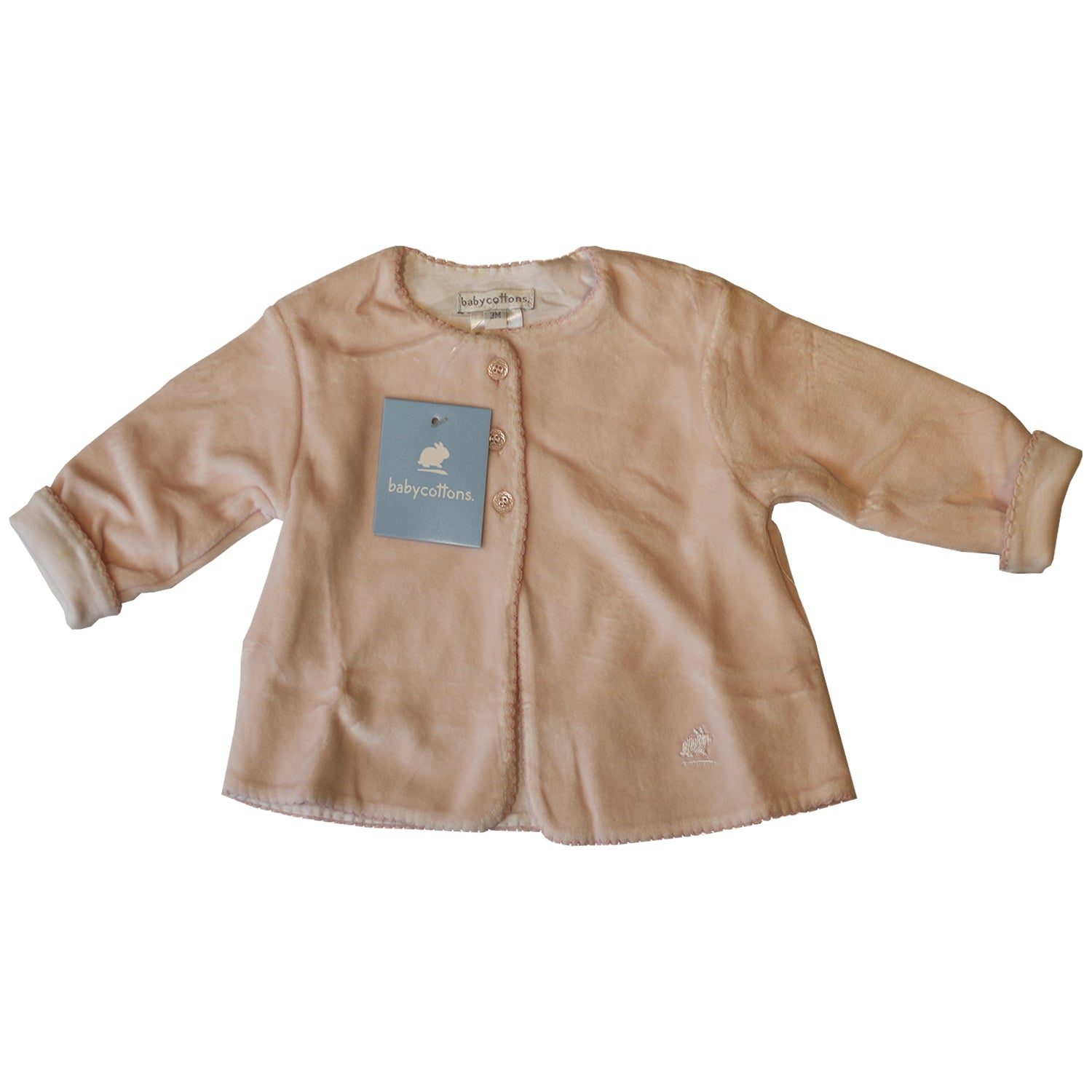 Cardigan Babycottons Plush Rosa