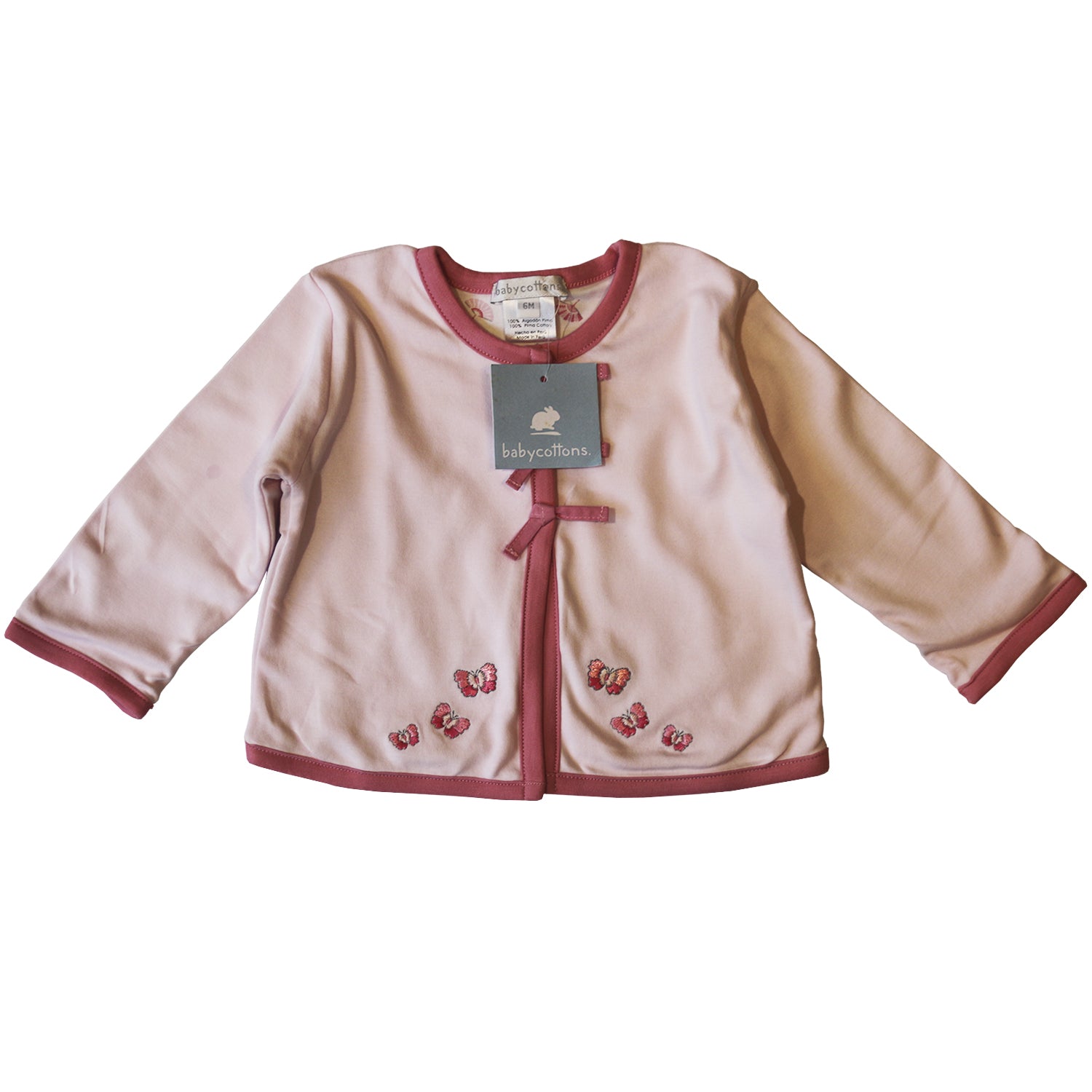 Cardigan Babycottons Forrado Oriente Mei Rosa