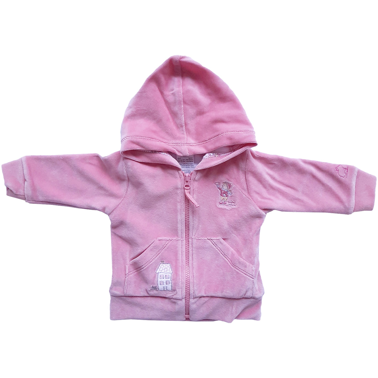 Cardigan Babycottons Plush Wintertime Rosa NB .