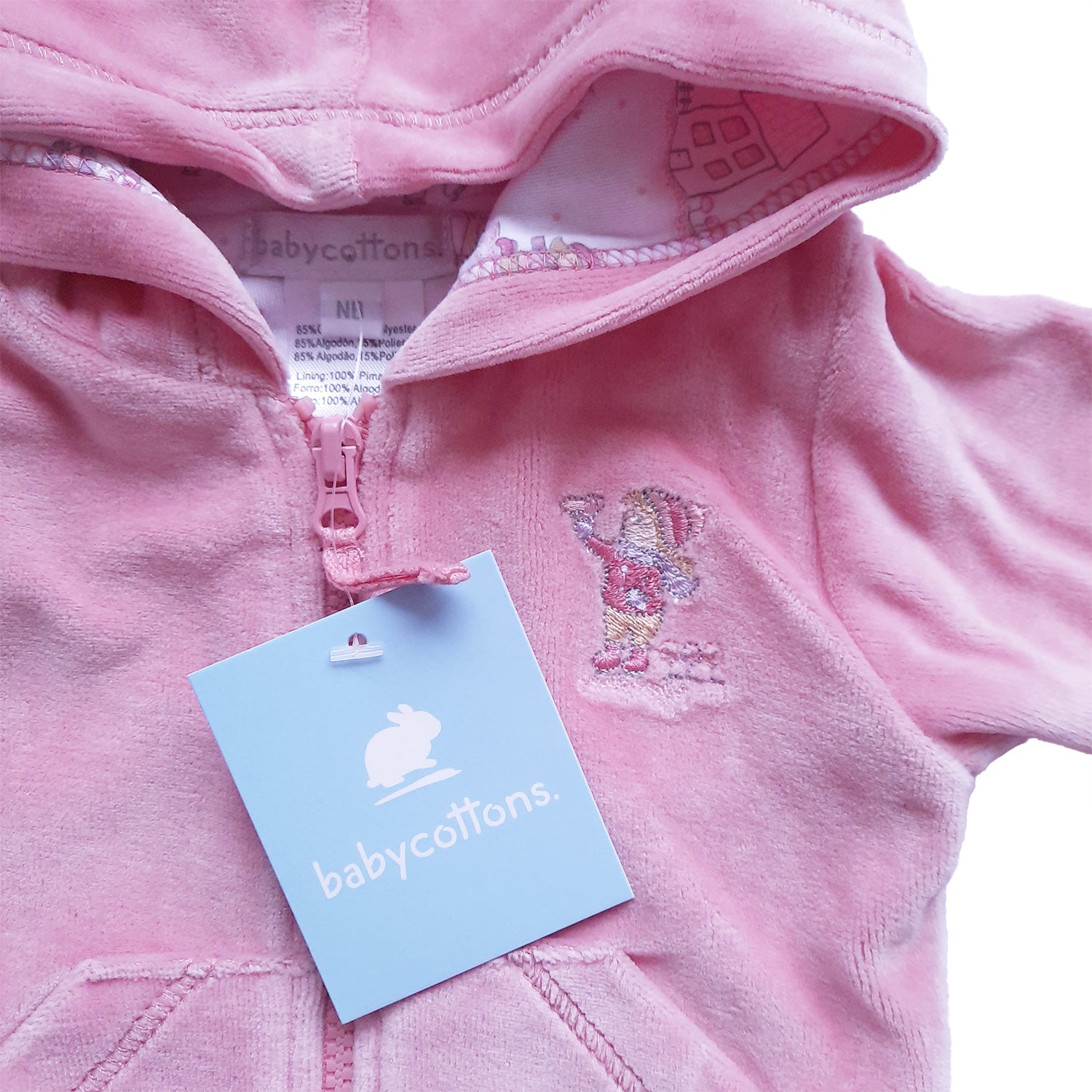 Cardigan Babycottons Plush Wintertime Rosa