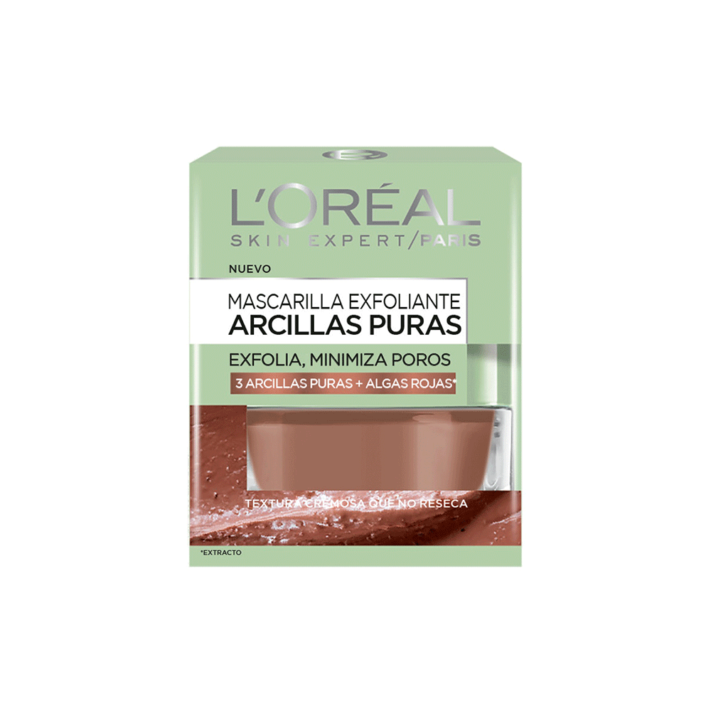 Mascarilla Exfoliante Arcillas Puras 50 Ml L'Oréal Paris