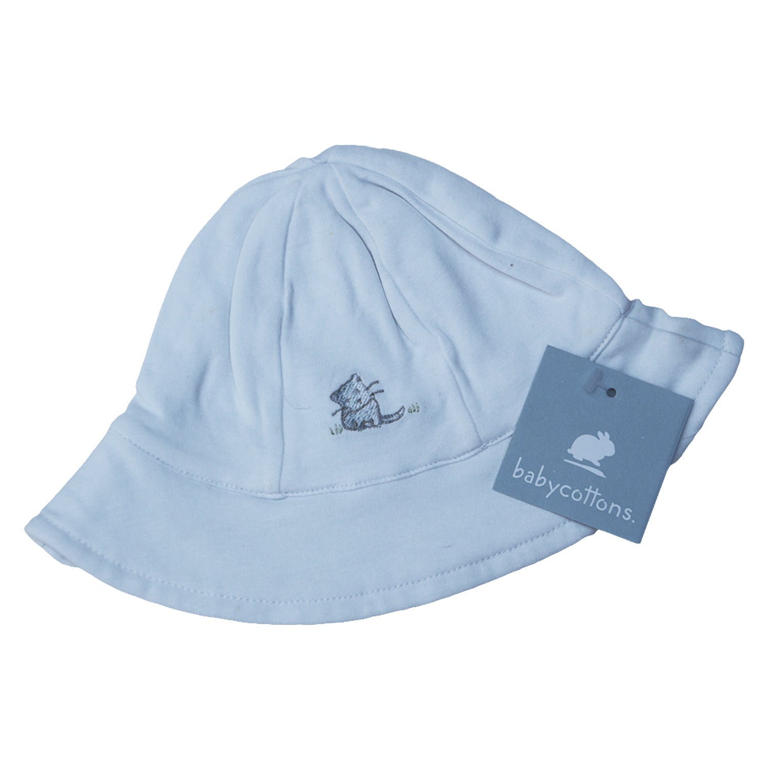 Sombrero Babycottons Sol Tipets Blanco-Celeste