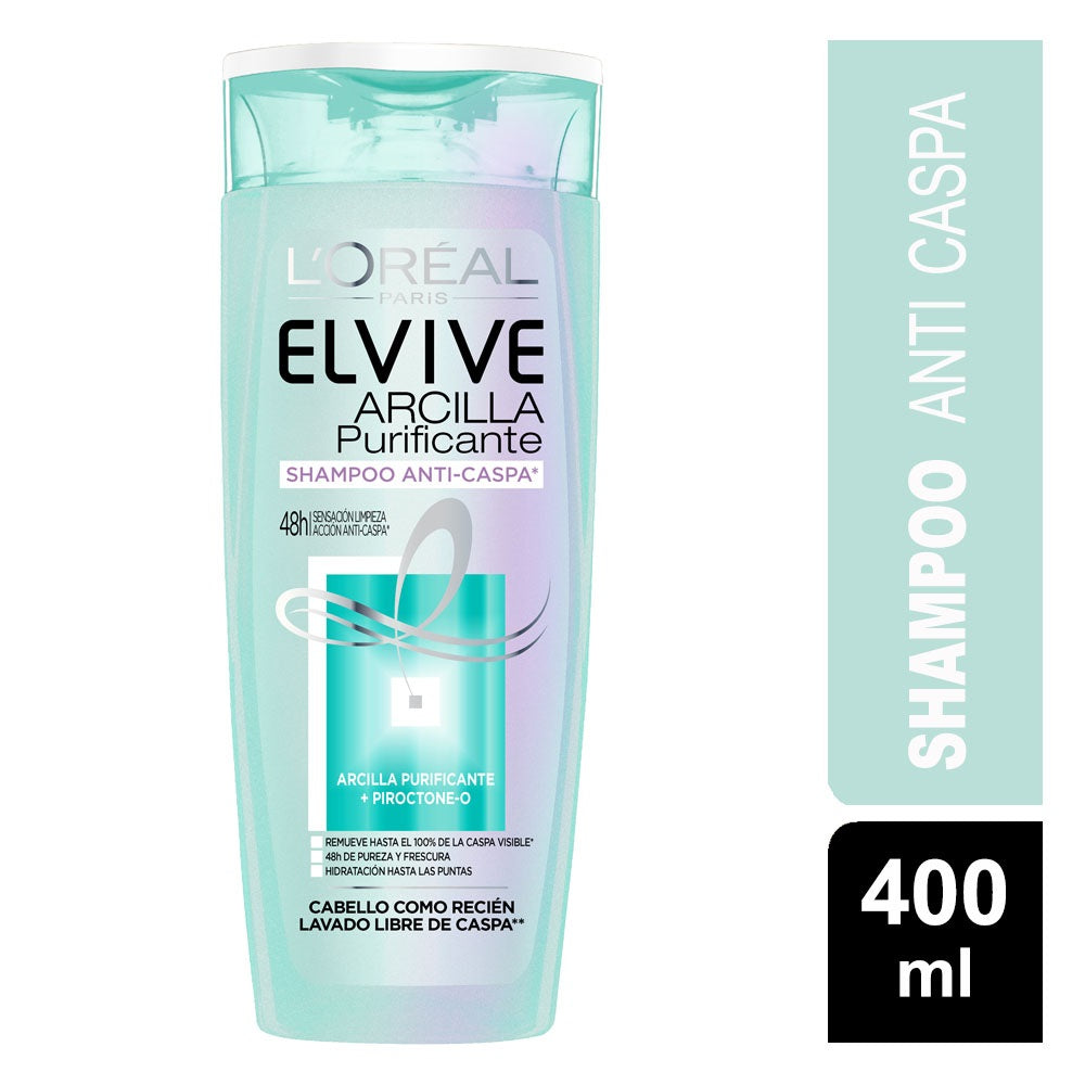 Elvive Arcilla Purificante A.Caspa Sh 400 ml
