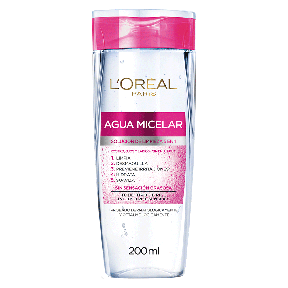 Agua Micelar 5 En 1 Hidra-Total 5 200 ml L'Oréal Paris