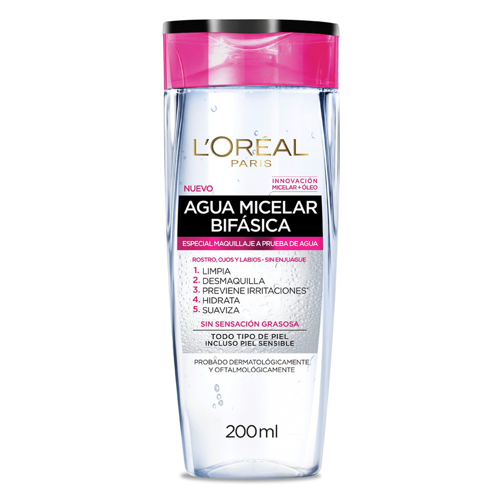 Agua Micelar Maquillaje Waterproof Hidra-Total 5 200 ml