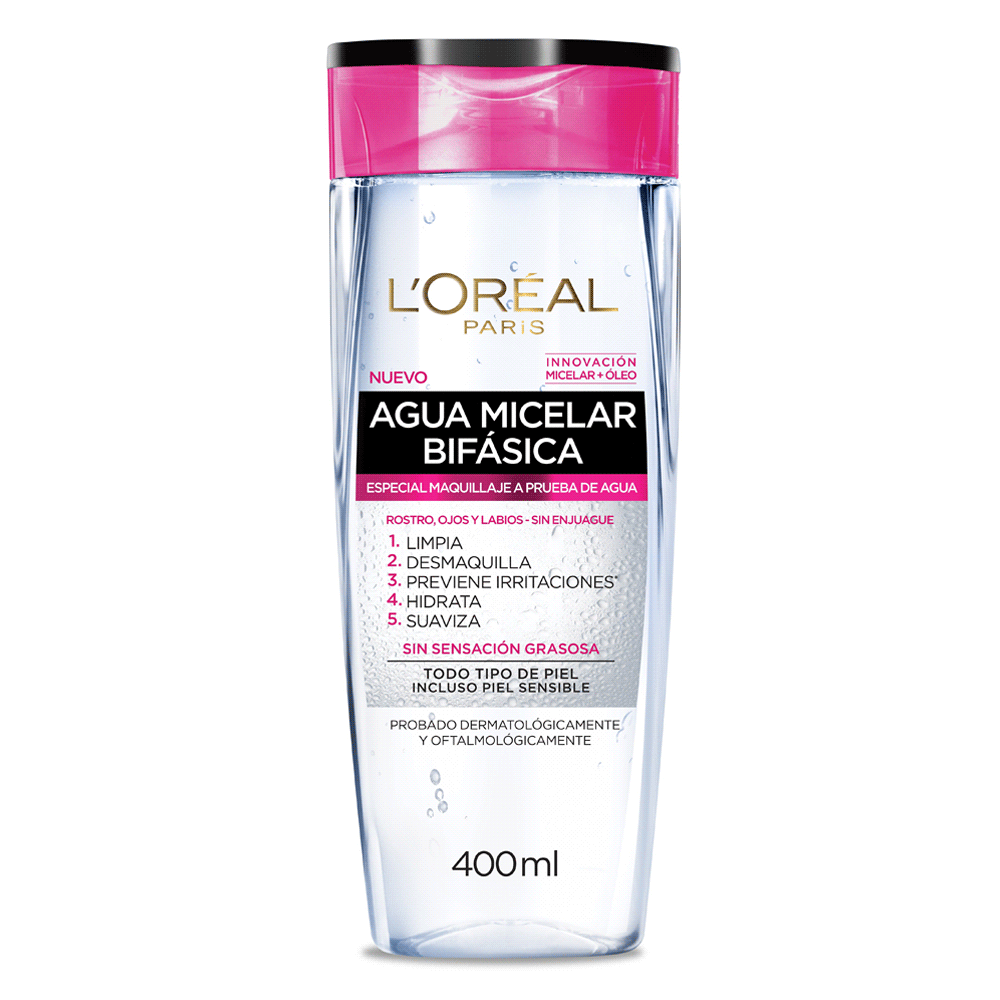 Agua Micelar Maquillaje Waterproof Hidra-Total 5 400 ml