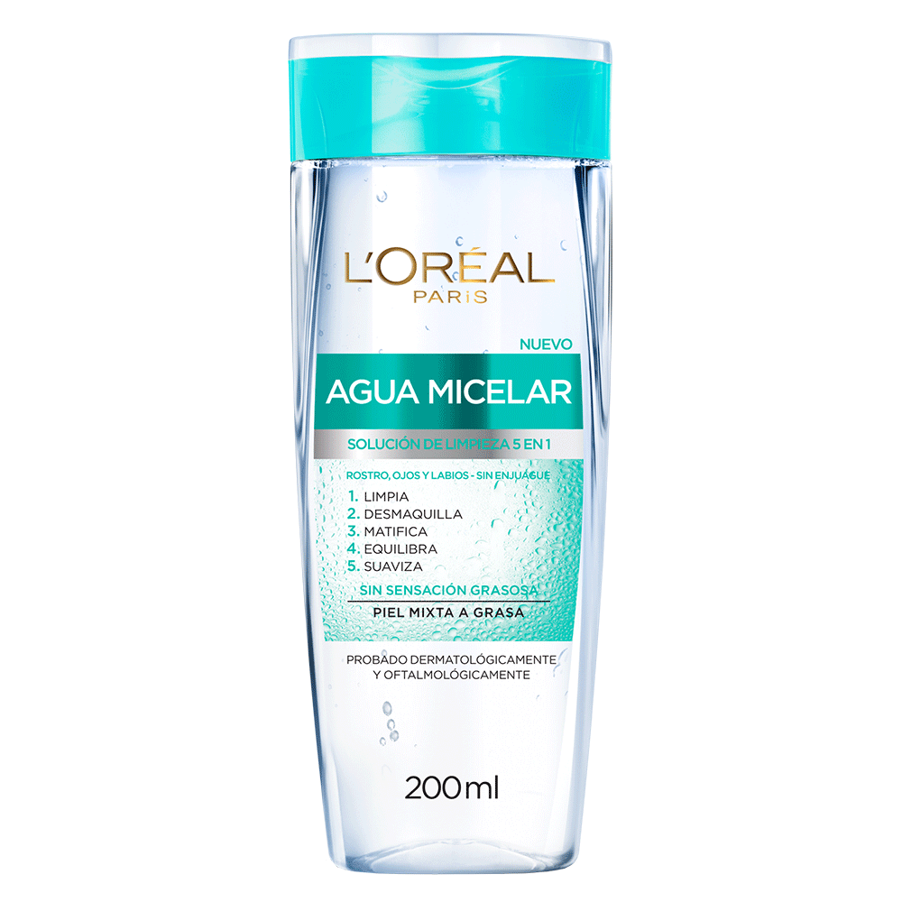 Agua Micelar 5 En 1 Piel Mixta A Grasa Hidra-Total 5 200 ml