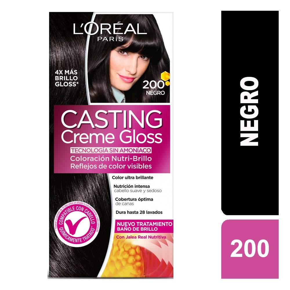 Castin gr Creme gr Loss 200 Negro Jalea Real Tono Sobre Tono