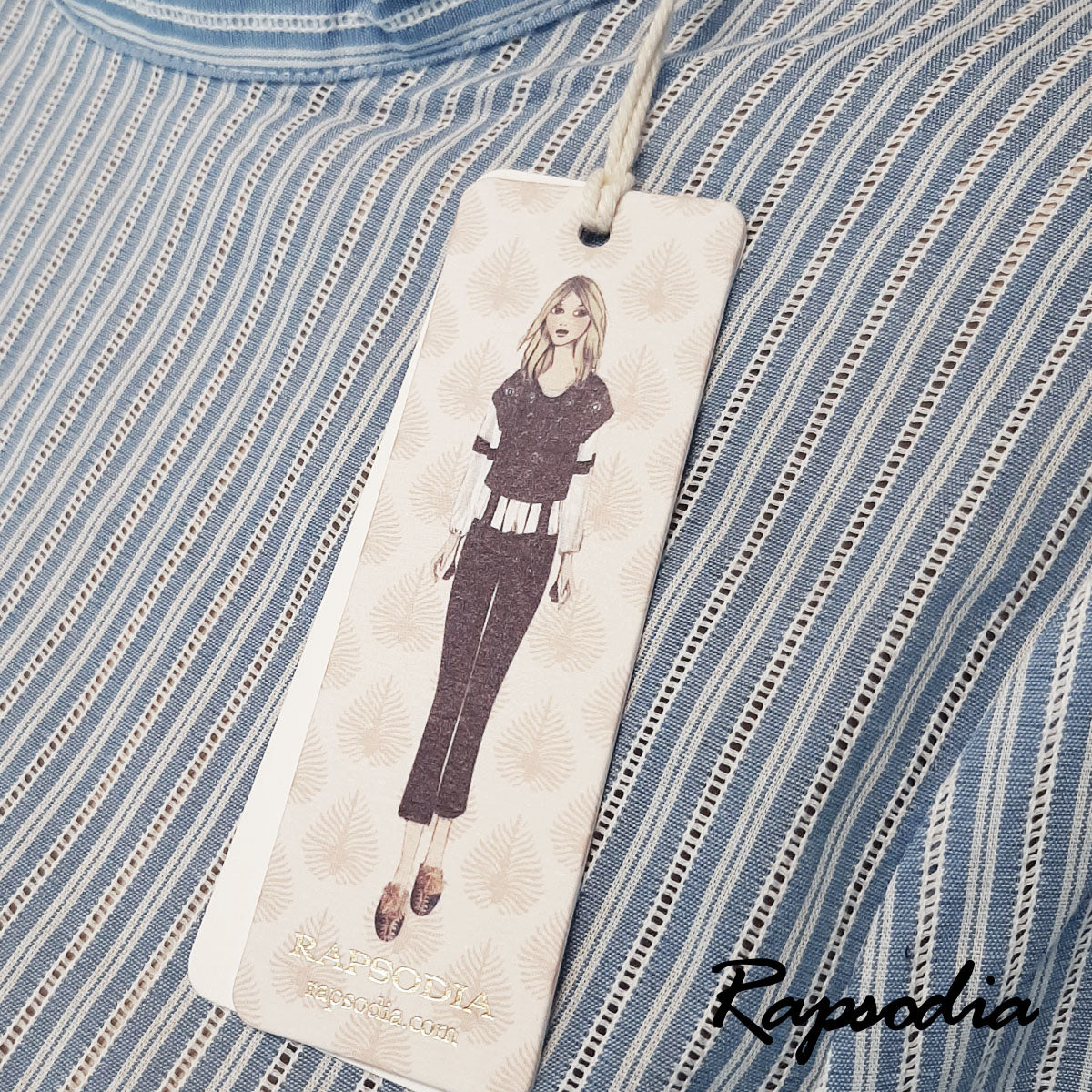 Blusa Rapsodia Goldi Stripes Azul