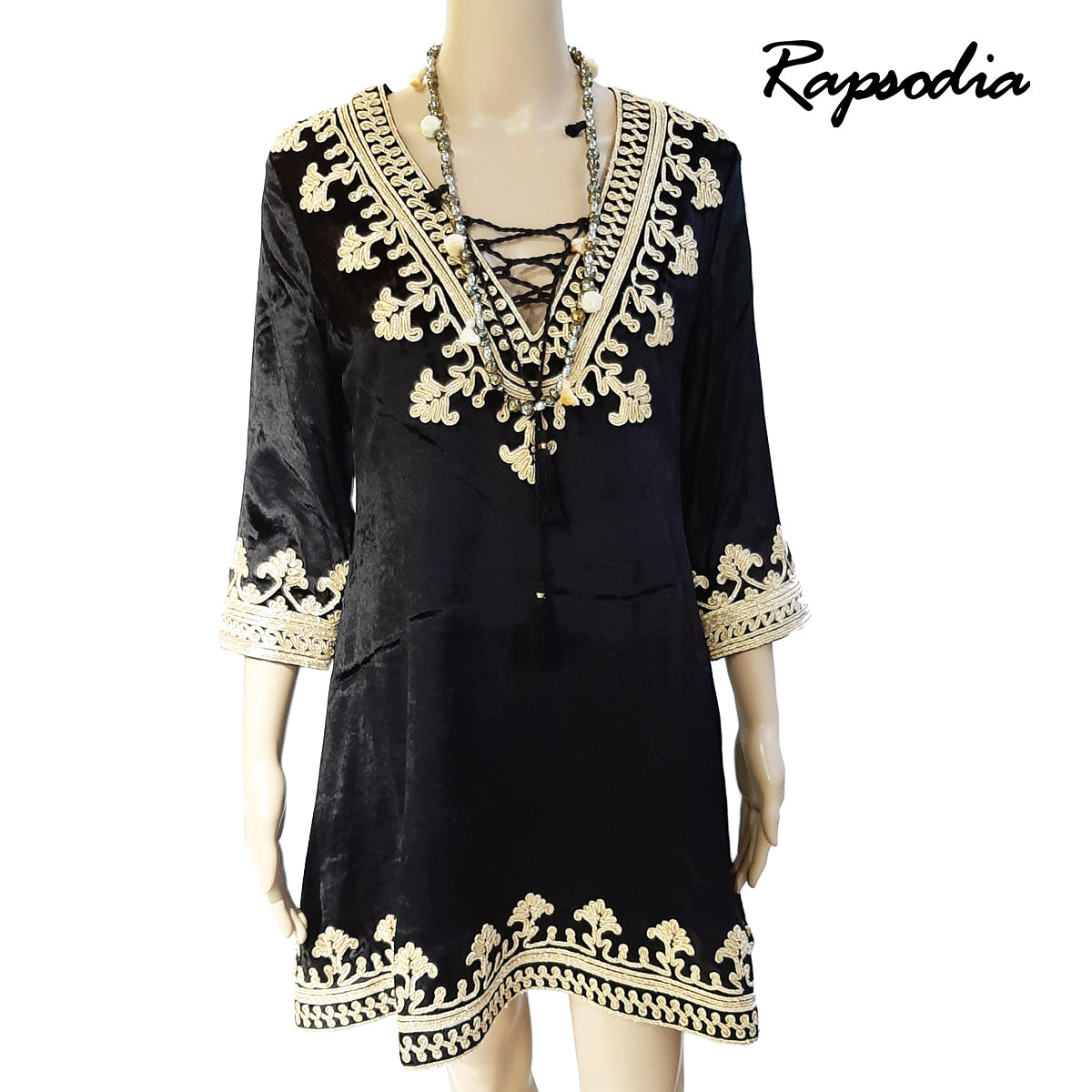 Vestido Rapsodia Zhara Aberdeen Negro