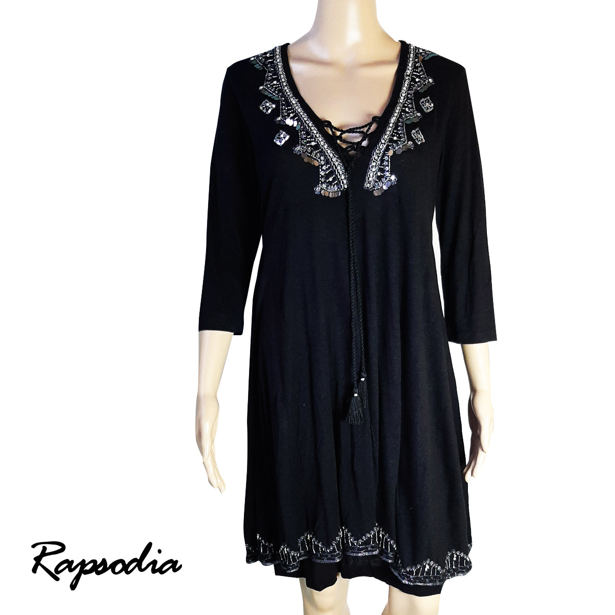 Vestido Rapsodia Zhara Natasha Negro
