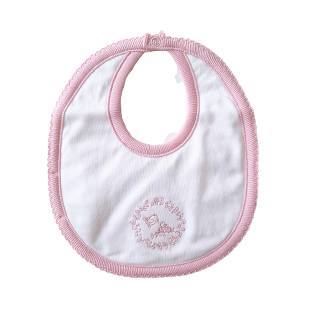 Babero Babycottons XS Nests Impermeable Bco/Rosa