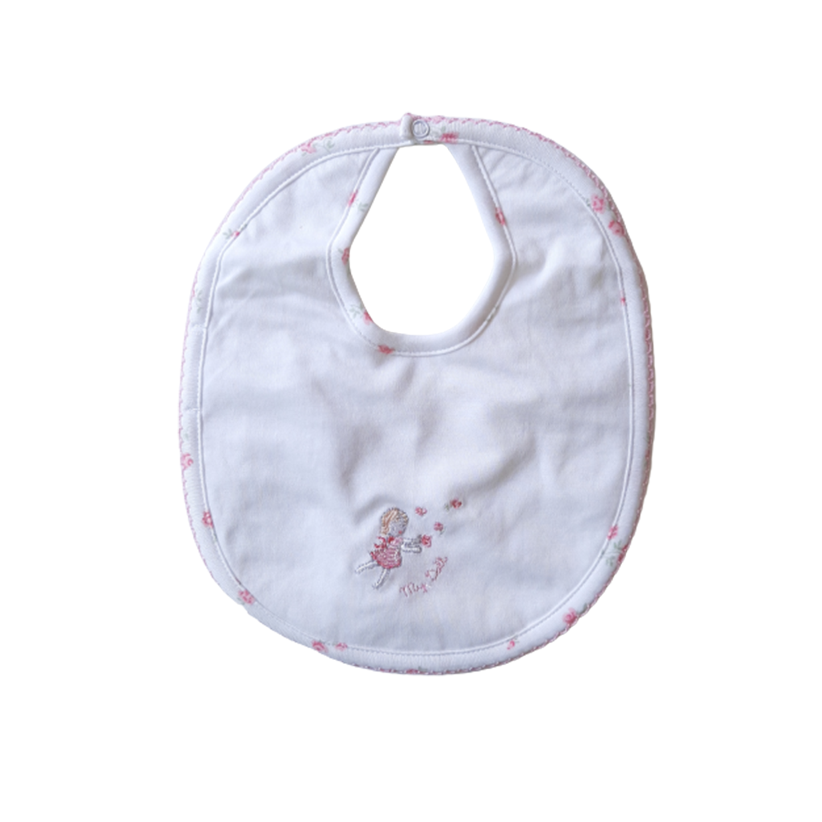 Babero Babycottons M My Doll C/Impermeable Blanco/Rosa