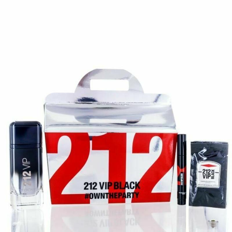 212 VIP Black Estuche 100ML EDP +Marker+Gel Hombre Carolina Herrera