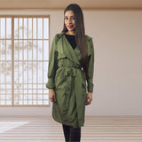Blazer Largo Vero Moda Verde Style FLOURA L/S COAT(LL)