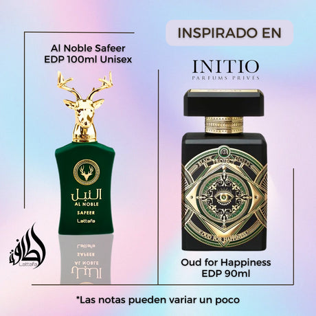 Al Noble Safeer Lattafa Edp 100Ml Unisex-Inspirado en Initio Oud For Happiness