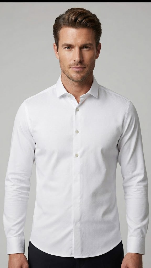 Camisa Crema Selected Hombre 9692