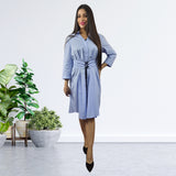 Vestido Vero Moda Azul Claro Style MERCURY 3/4 SHIRT DRESS(SL)