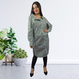 Vestido Vero Moda Verde Style RITA L/S SHIRT DRESS(SL)