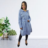 Vestido Vero Moda Azul Claro Style RITA L/S SHIRT DRESS(SL)