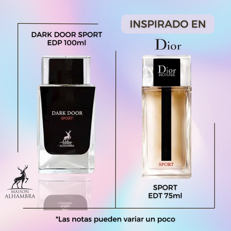 Maison Alhambra Dark Door Sport EDP 100 ML MASCULINO-Inspirado En Dior Homme Sport