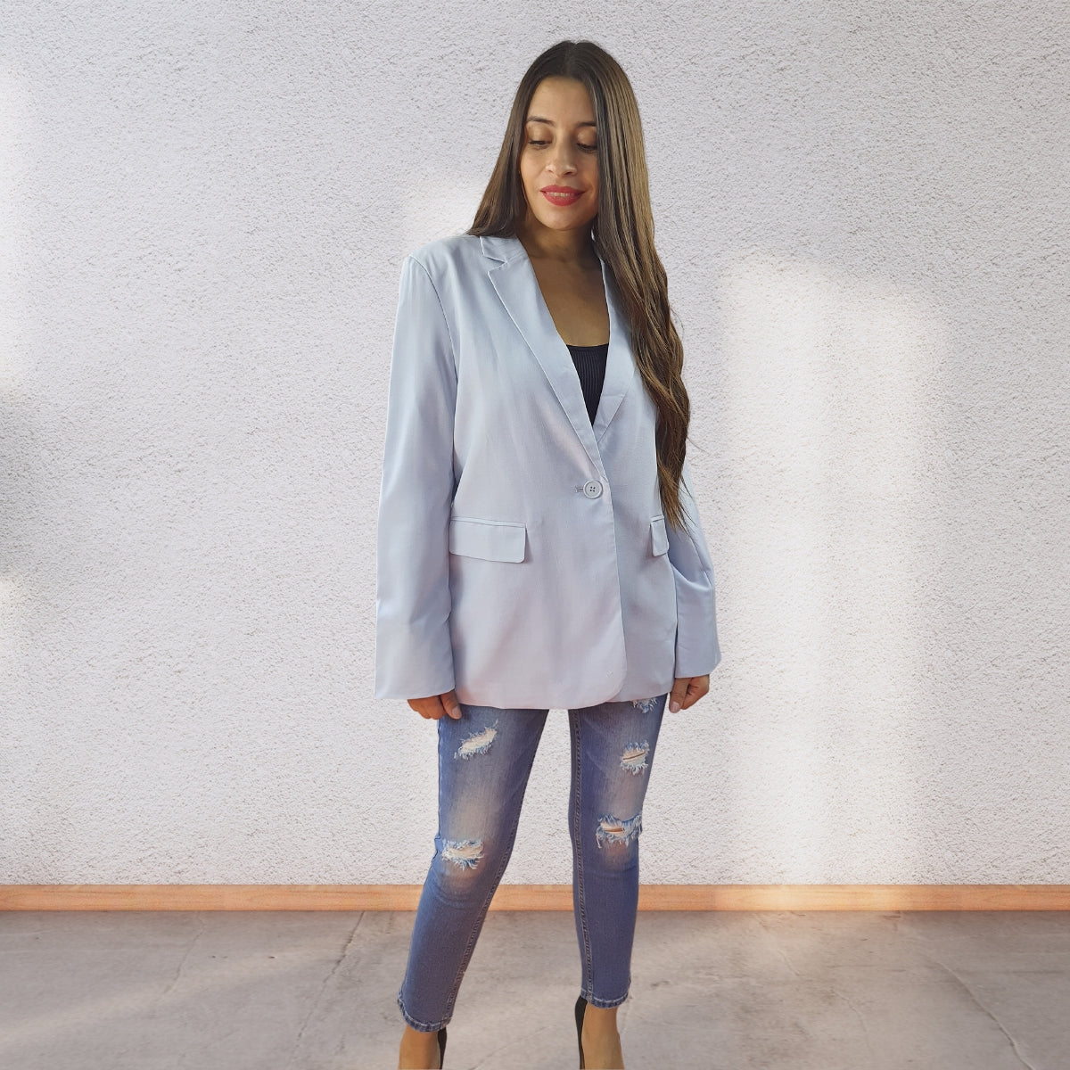 Blazer Vero Moda Azul Claro Style JANICE L/S BLAZER(FL)