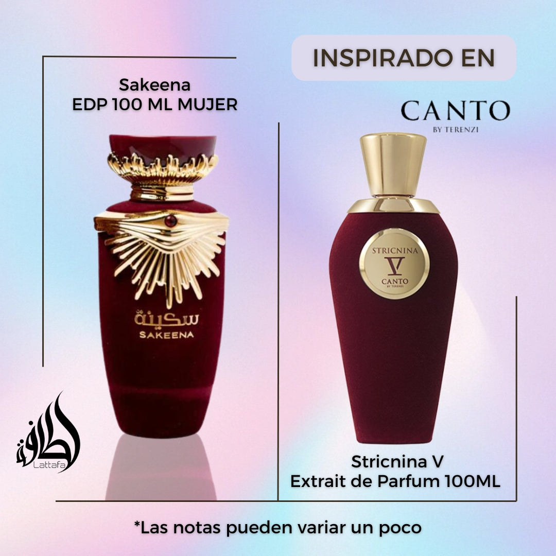 Lattafa Sakeena EDP 100 ML Mujer - Inspirado en Stricnina V Canto