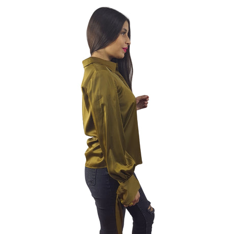 Blusa Vero Moda Verde Style JACQUES L/S SHIRT(VMC-DR)