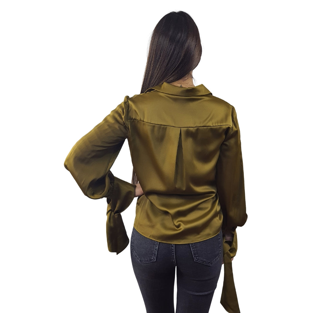 Blusa Vero Moda Verde Style JACQUES L/S SHIRT(VMC-DR)