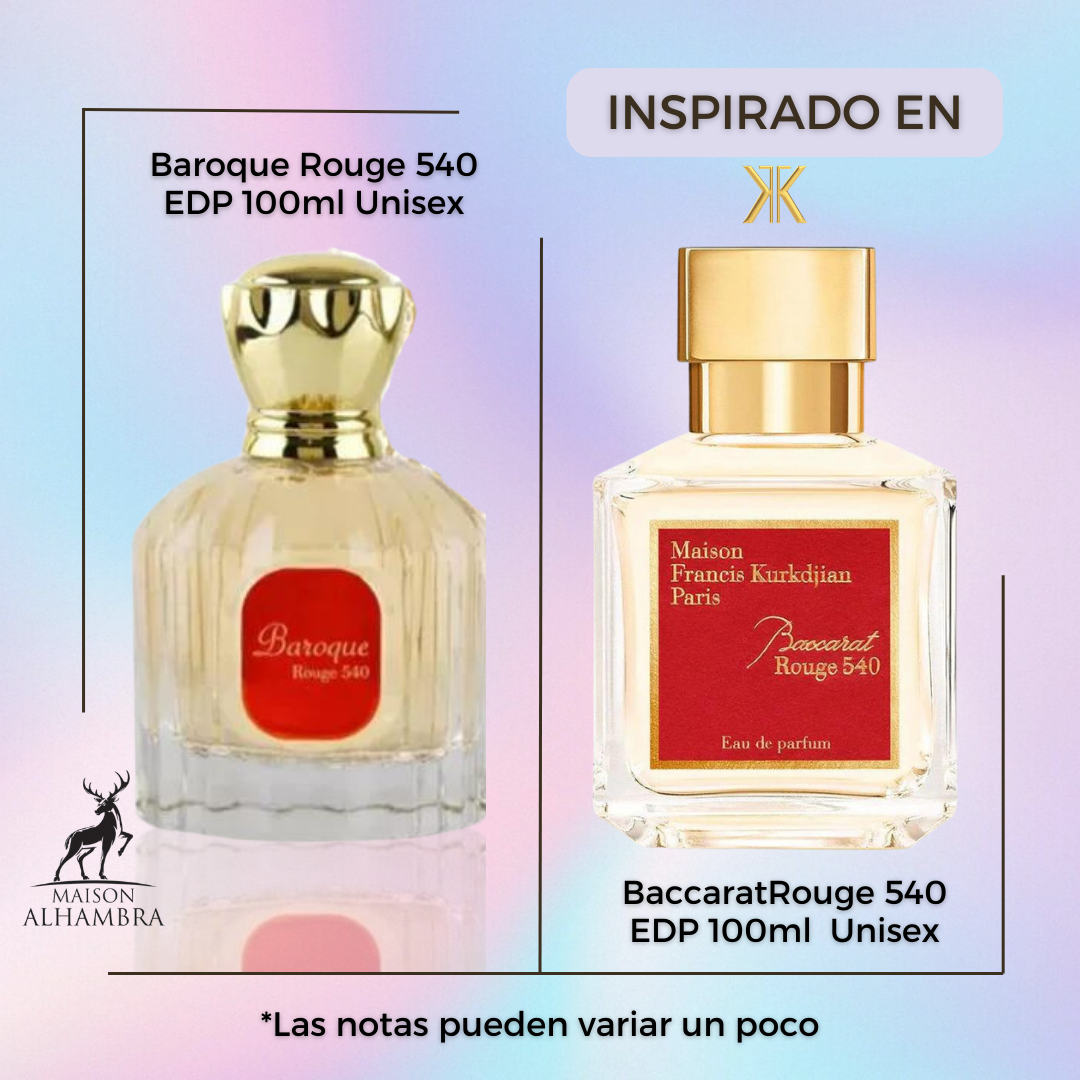 Maison Alhambra Alhambra Baroque Rouge  Unisex EDP 100ml- INSPIRADO EN BACCARAT ROUGE 540