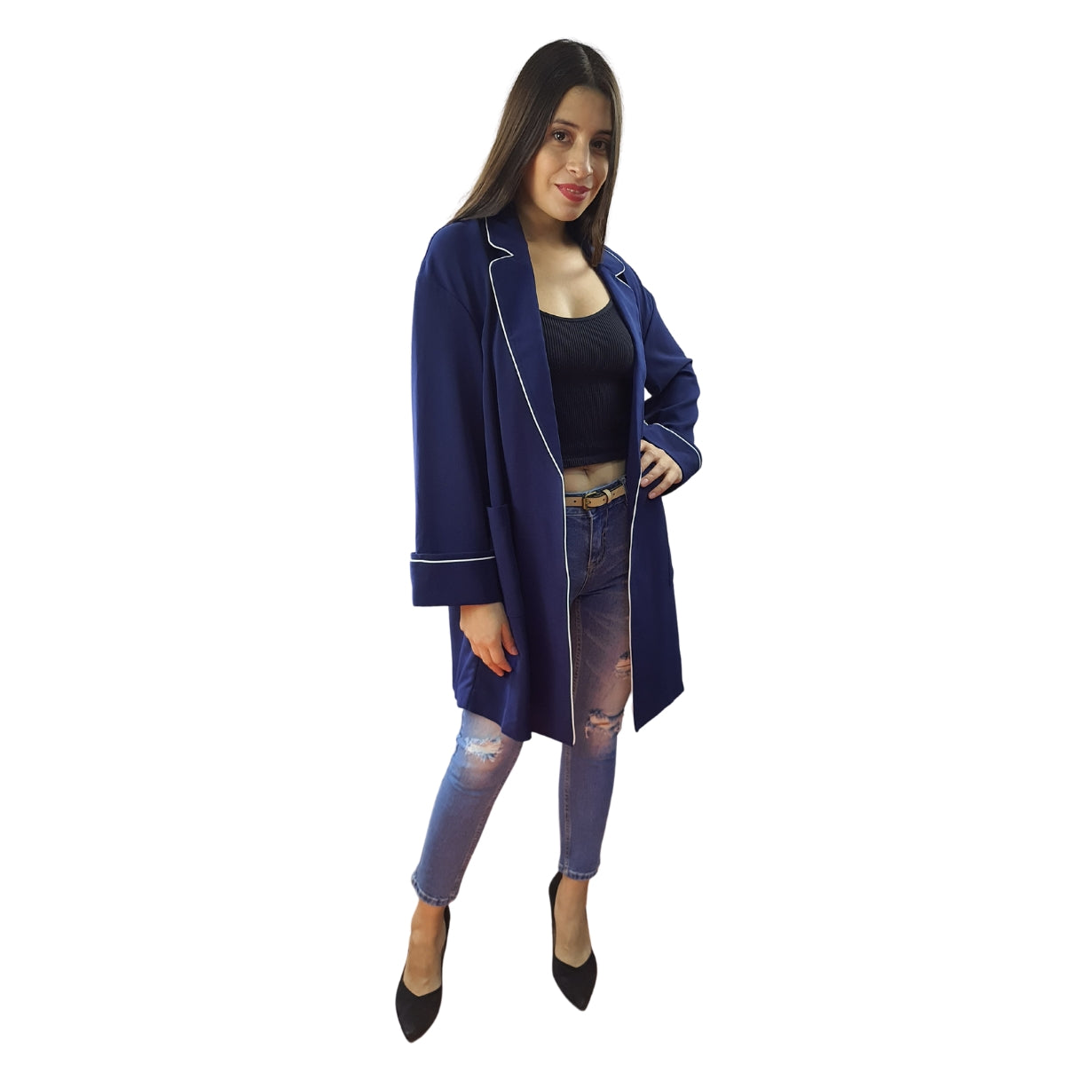 Blazer Vero Moda Azul Style LIN L/S JACKET(VMC-NC)