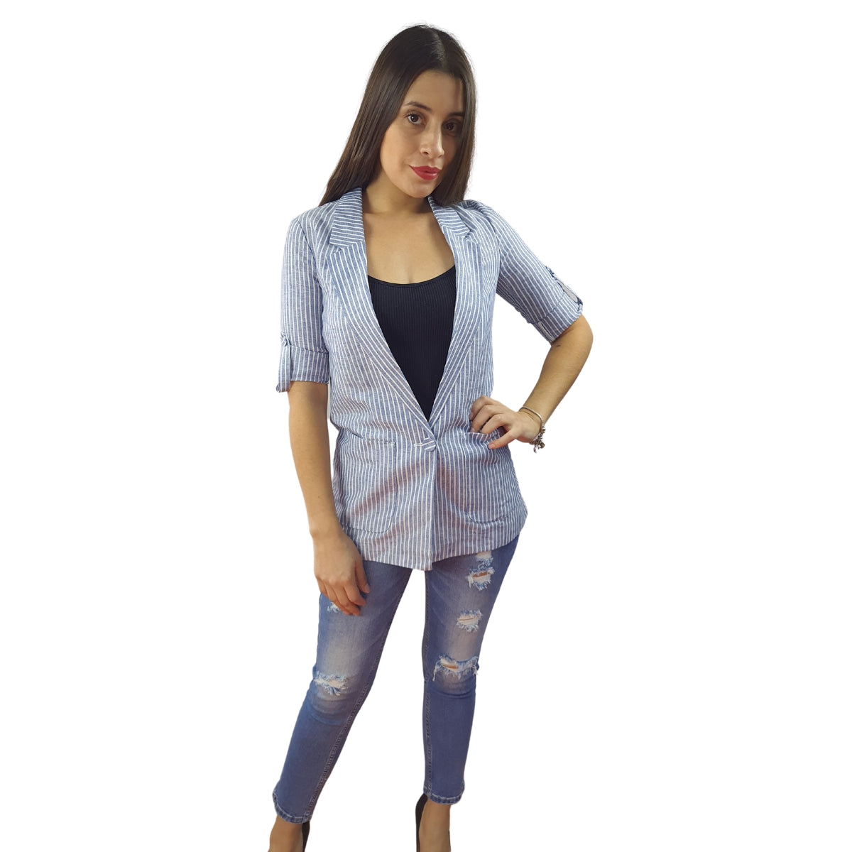 Blazer Vero Moda Azul  Style PEACH DENIM BLAZER(NN)