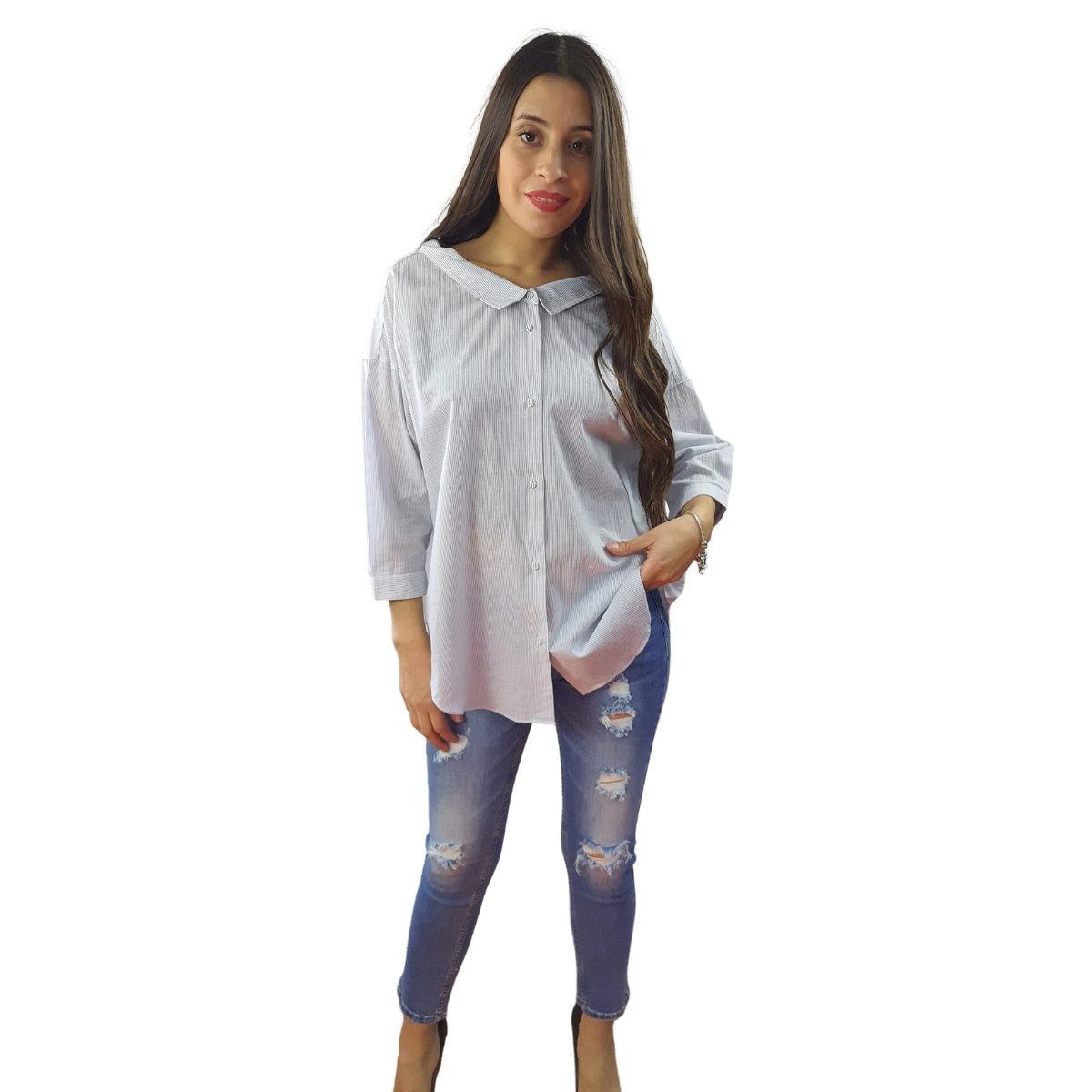 Blusa Vero Moda Azul  Style SURPRISE 3/4 SHIRT(MM)