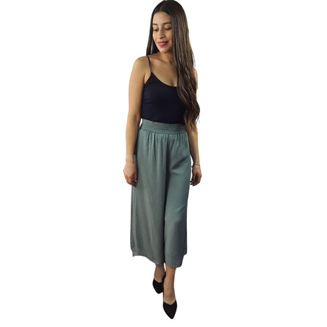 Pescador Vero Moda Verde Claro Style MARC 7/8 WIDE PANTS(NN)