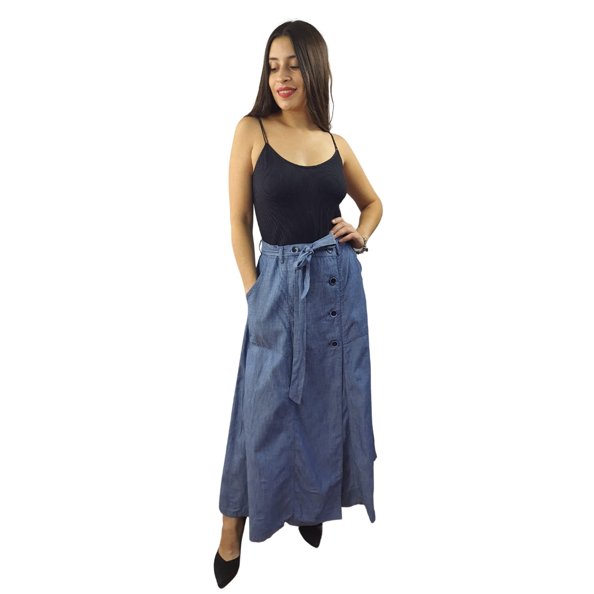 Falda Vero Moda Azul Claro Style TURN HW DENIM SKIRT(NE-EC-3)