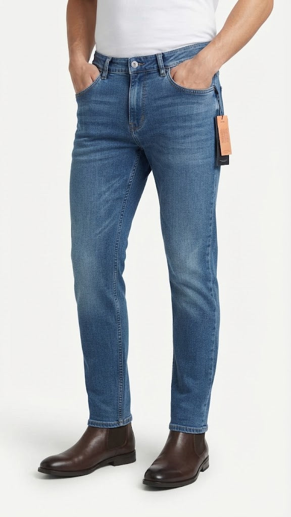 Jeans Denim Azul Oscuro Seleceted Hombre 9535