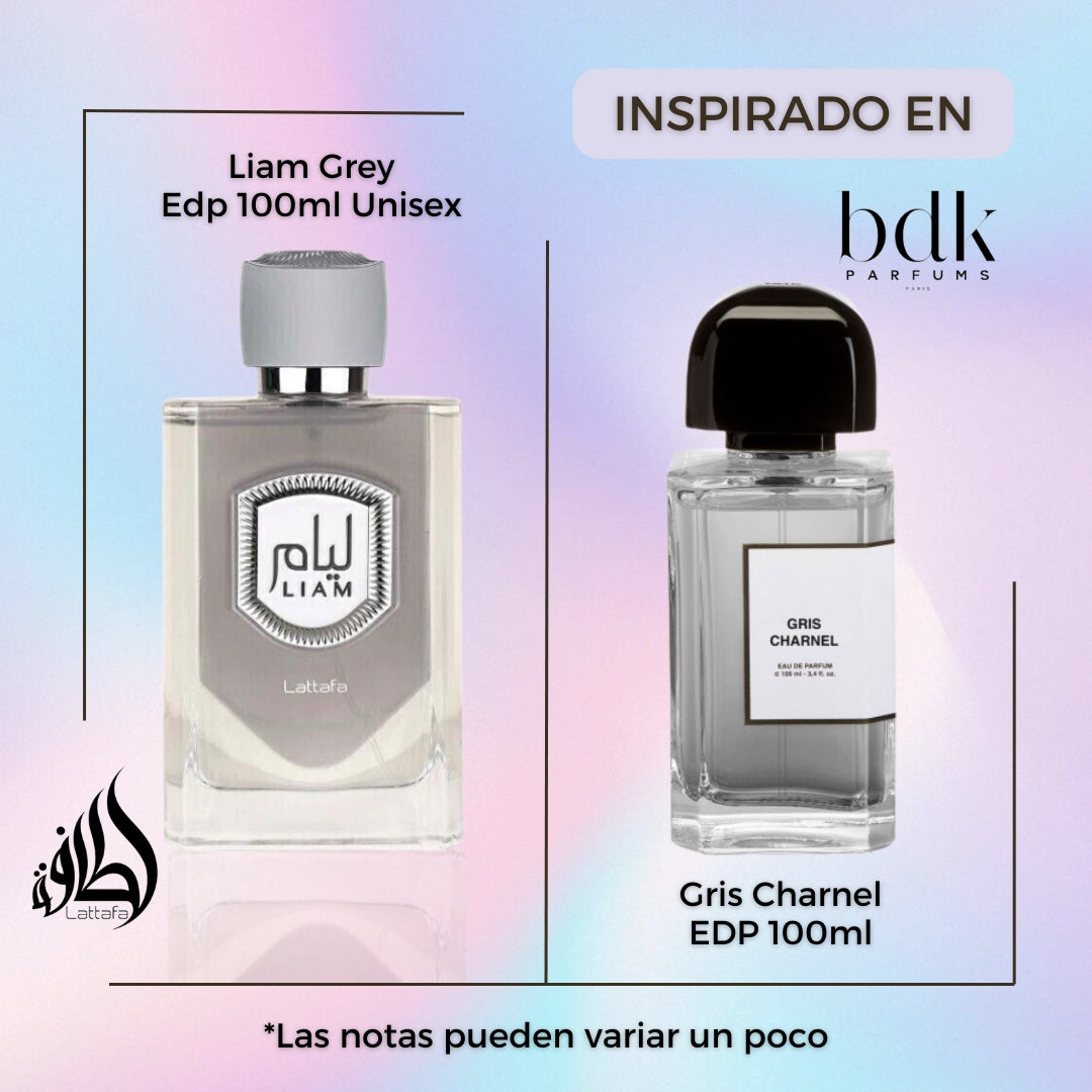 Liam Grey Lattafa Edp 100Ml Unisex - Inspirado en Gris Charnel