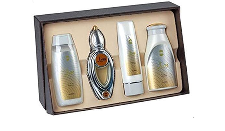 Estuche Wisal Ajmal 50ML+200ML S/G+100ML B/L+80g Body Powder