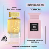 Abaan Lattafa Edp 100ML Unisex- Inspirado en Rose Prick de Tom Ford