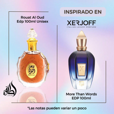 Rouat Al Oud Lattafa 100Ml Edp Unisex-Inspirado en More Than Words Xerjoff