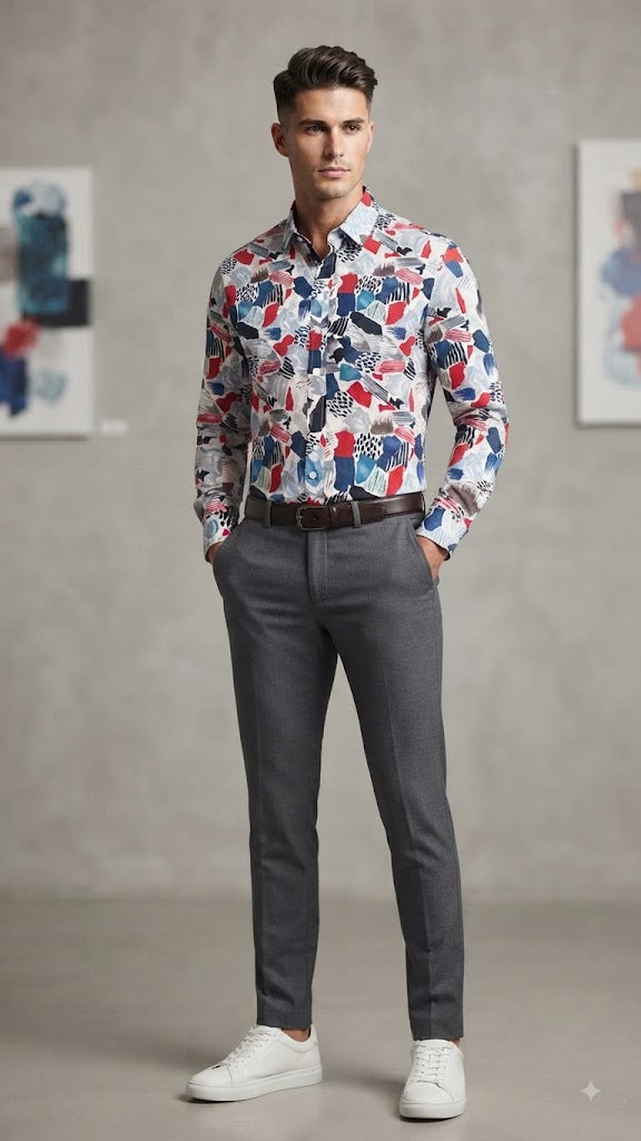 Camisa Rojo Cereza Selected Hombre 1643