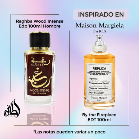 Raghba Wood Intense Lattafa 100Ml Edp Unisex- Inspirado en By The Fireplace de Maison Martin Margiela