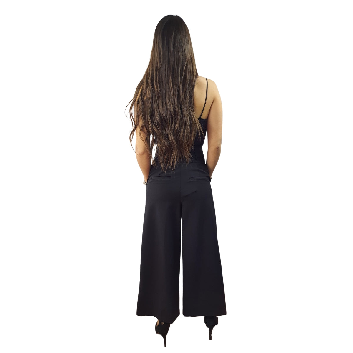 Pantalon Vero Moda Negro Style KELLY 9/10 WIDE PANTS(VMC-TP)
